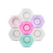 Framar Connect and Colour bowls snapped together in a honeycomb shape for professional hair colour mixing