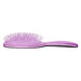 Side profile of the Purple Reign hair brush handle and bristles