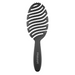 Front view of the Framar Flex Brush in matte black showing the vented flexible design
