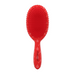 Front view of Framar Get Lucky red detangle brush with flexible red bristles