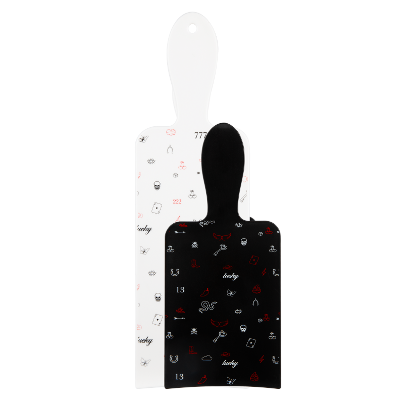 Framar Get Lucky Paddle Pack featuring one small black and one large white balayage board with tattoo patterns