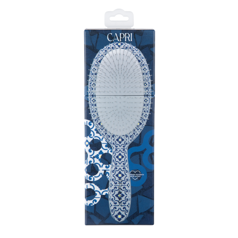 Professional packaging for the Framar Limoncello Capri detangle brush