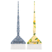 Framar Limoncello Root Repair 2 pack colour brush set featuring lemon and blue tile patterns