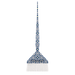Framar professional colour brush featuring a blue and white Mediterranean tile pattern