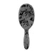 Back view of Framar Clarice brush featuring black and grey gothic floral design