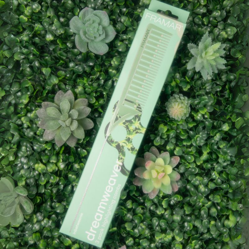 Framar Dreamweaver highlighting comb in professional Plant Mom themed retail packaging