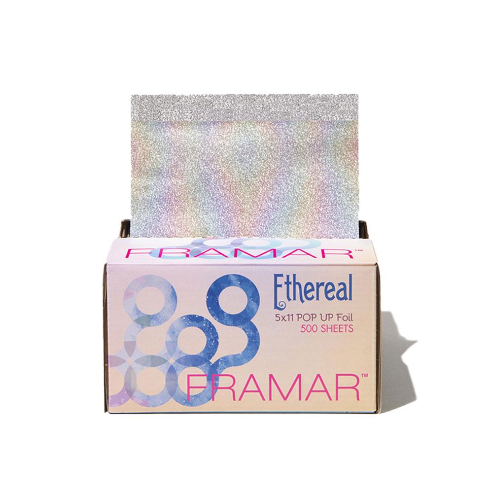 Framar Ethereal holographic iridescent embossed hair foil 500 sheets