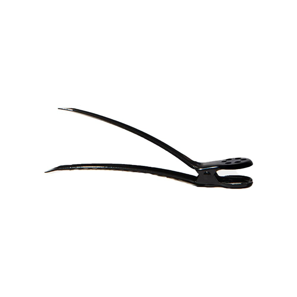 Open Framar Tight Tension Clip demonstrating the high-tension spring and wide-opening clamp for hair sectioning