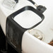Close up of the empty black silicone Framar Toning Tub sleeve showing the bowl insert area at the shampoo basin