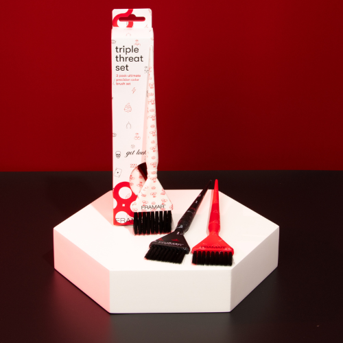 Professional Framar Get Lucky Triple Threat brushes for precision balayage and root tapping