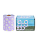 Framar Whimsical Daisy purple embossed hair foil roll and floral dispenser box
