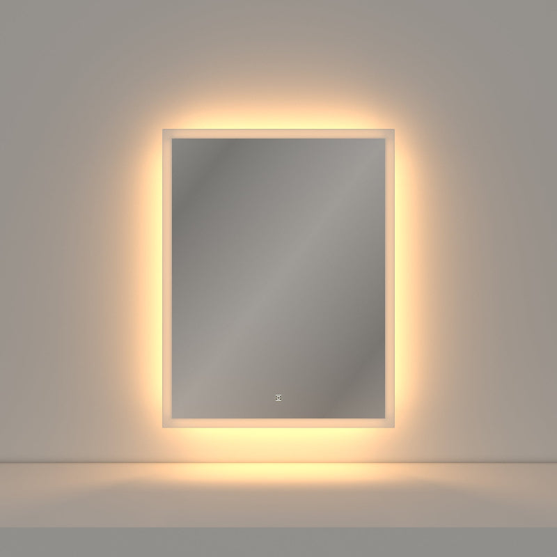 Professional salon mirror with warm LED lighting mode for beauty clinics and makeup studios