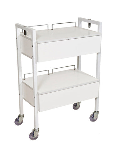 Joiken professional white beauty and salon trolley with 2 drawers for Australian clinics