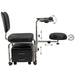 Diagram showing the height adjustable and 360-degree rotation features of the Joiken manicure and pedicure stool