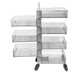 Joiken Aries salon trolley with drawers rotated outwards to show the 360-degree access feature