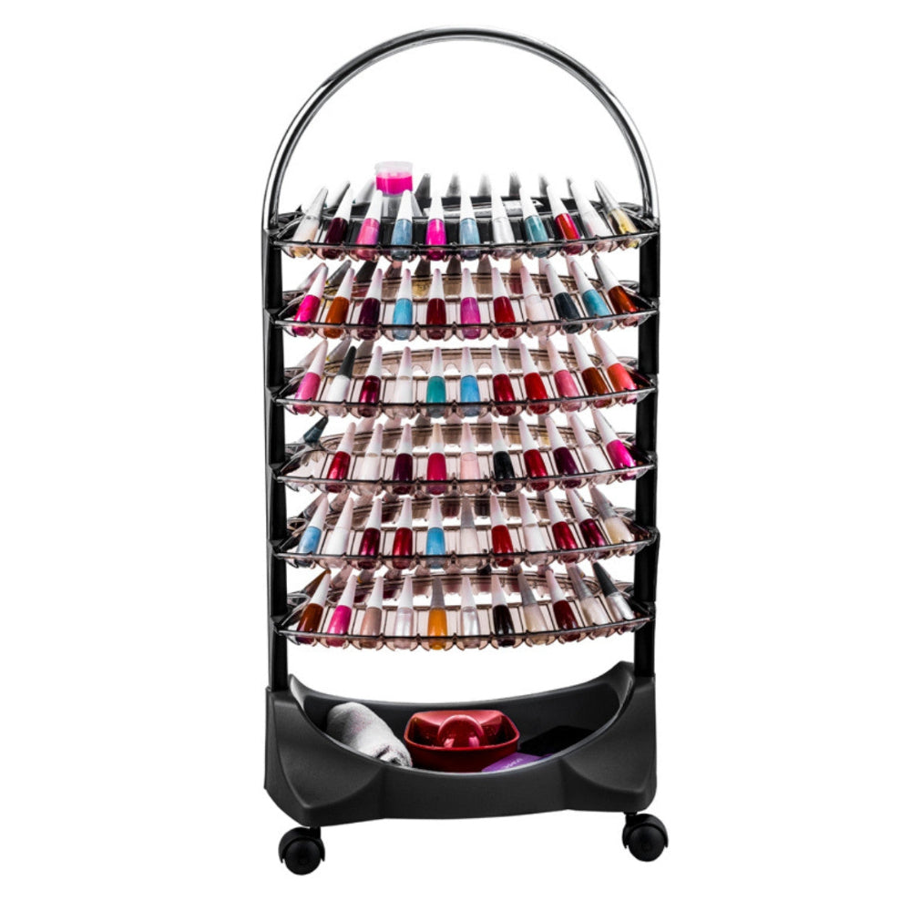 132 bottle capacity nail polish trolley with wheels for Australian beauty salons