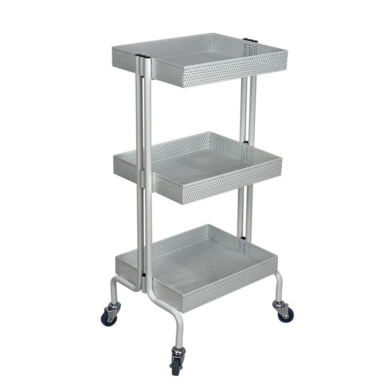 Joiken Clem 3-shelf professional beauty and salon trolley in white
