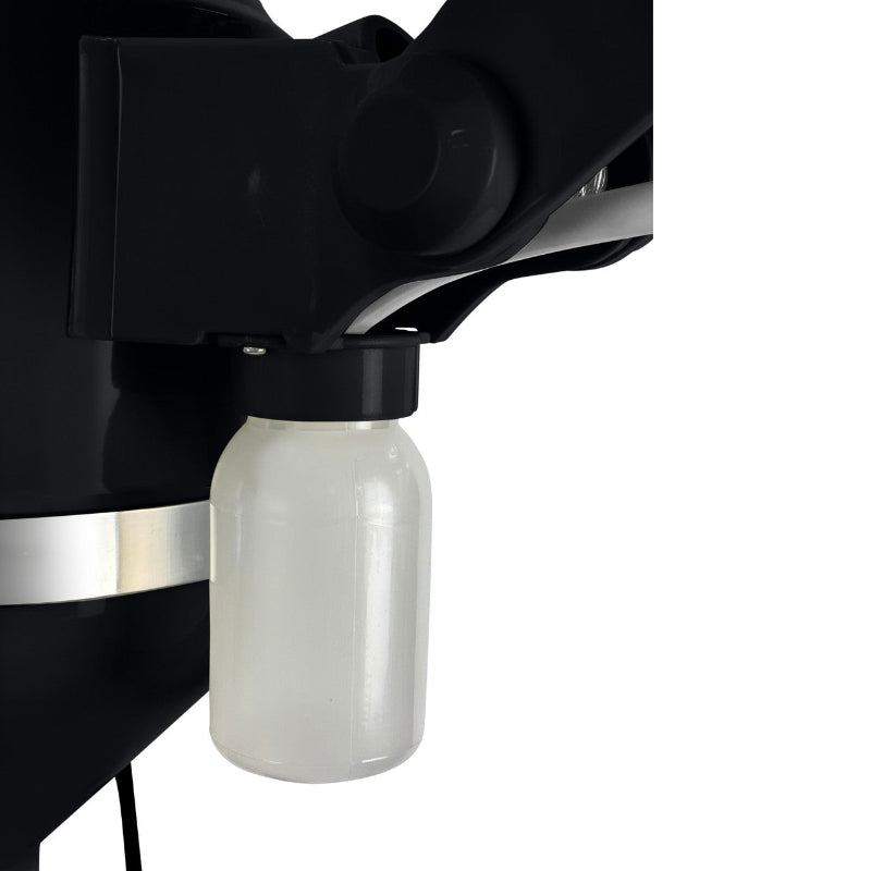 Detail shot of the removable condensation drainage bottle on the Joiken hair steamer