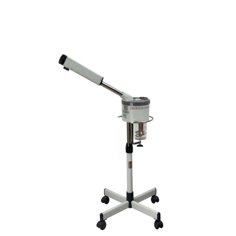 Complete professional ozone facial steamer unit on wheels for salon use
