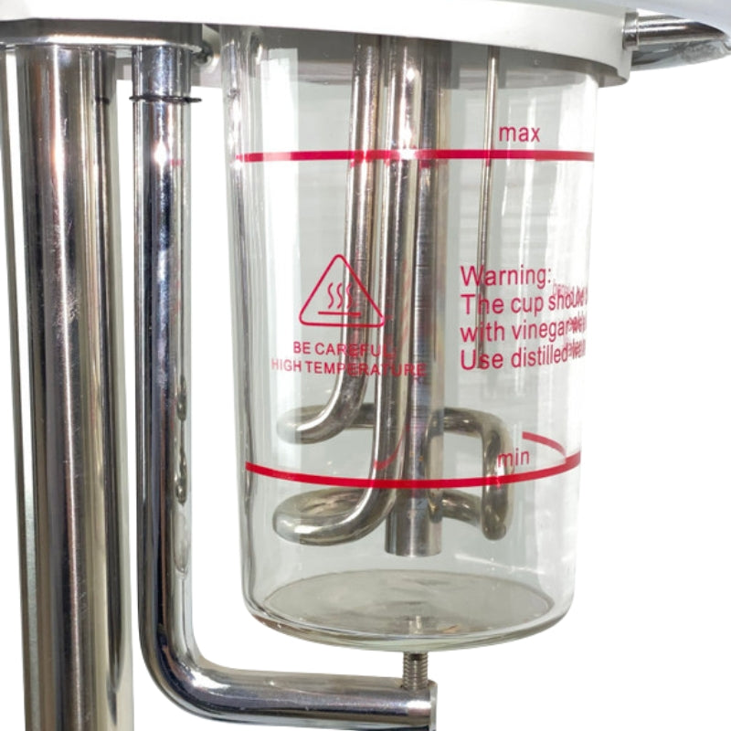 High quality glass water reservoir for facial steamer with clear safety and water level markings