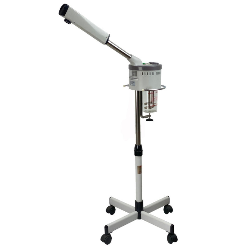Side view of the Joiken facial steamer showing the slim profile and mobile base