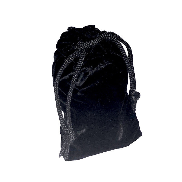Professional blue velvet drawstring storage bag for facial massage stones