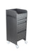 Joiken Fusion 4 drawer steel salon trolley in black with closed drawers and flat top tray