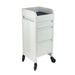 White Joiken Fusion 4 drawer metal salon trolley for beauty and hair professionals