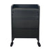 Black Joiken Fusion PLUS 4 drawer salon storage trolley front view