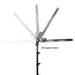 Joiken Goddess LED selfie ring light showing 180 degree rotation capability for salon photography