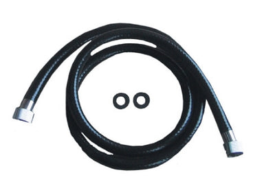 Joiken professional black handshower hose with 1/2 inch female fittings and rubber washers for salon shampoo basins