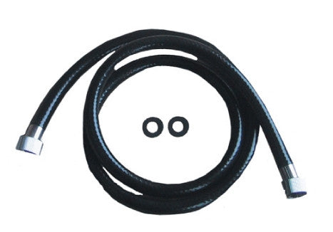 Joiken professional black handshower hose with 1/2 inch female fittings and rubber washers for salon shampoo basins