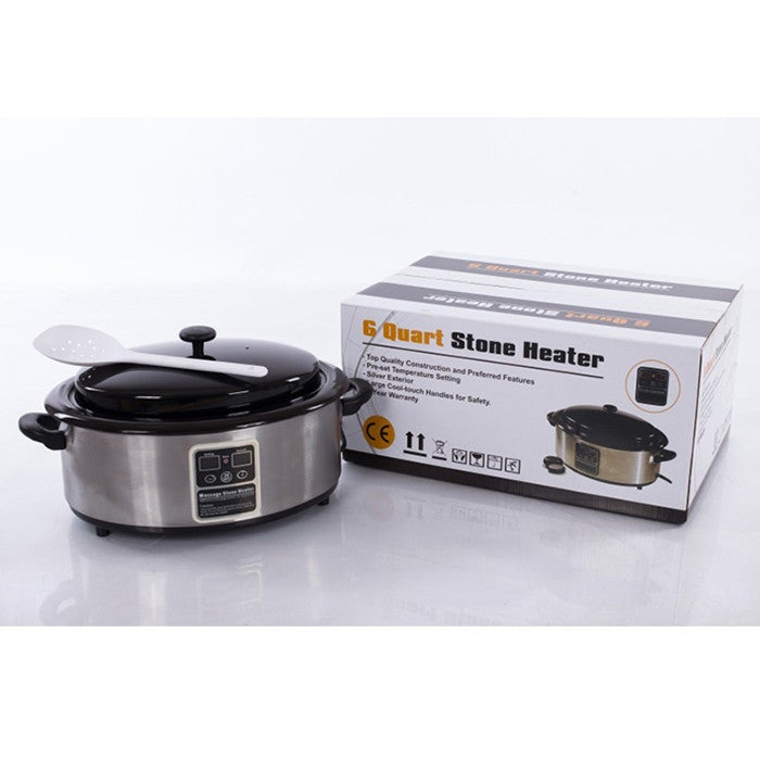 Professional Joiken 6 quart stone heater next to its retail packaging box