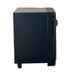Side profile of Joiken hot towel cabinet in black finish