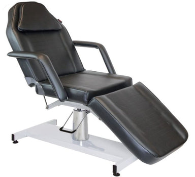 Black Joiken hydraulic beauty bed with adjustable backrest and legrest