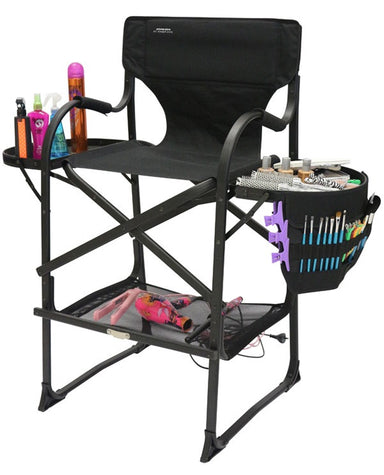 Joiken Ivy makeup chair featuring two folding side tables and a removable brush holder organiser