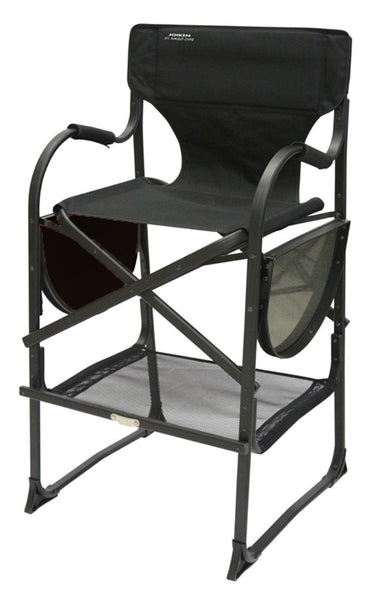 Joiken Ivy professional foldable makeup chair in black with reinforced aluminium frame
