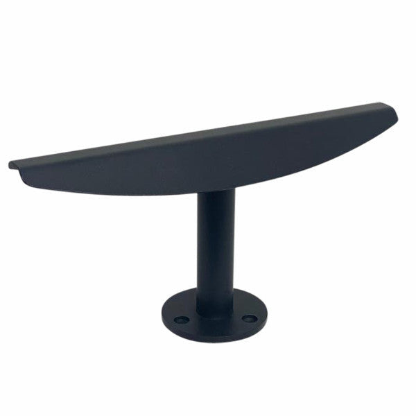 Joiken Leaf angled salon footrest in matte black for barber and styling chairs