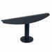 Joiken Leaf angled salon footrest in matte black for barber and styling chairs