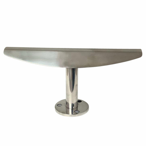 Joiken Leaf professional hair salon footrest in polished chrome finish