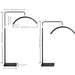 Dimension diagram for Joiken LED Moon Light Stand showing 180cm maximum height and 70cm wide light head