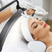 Close up of the Joiken LED Moon Light smartphone holder being used to film a professional beauty procedure