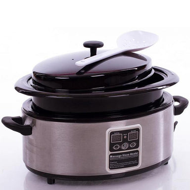 Close up of the Joiken digital stone heater showing the removable water reservoir and lid