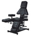 Black Joiken multi-function tattoo chair and hydraulic beauty bed shown at front angle