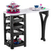 Joiken Muse Manicure Table styled with a nail polish rack and beauty tools for a professional salon environment