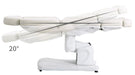 Reclined position of Joiken Opal 011 electric beauty bed for treatments