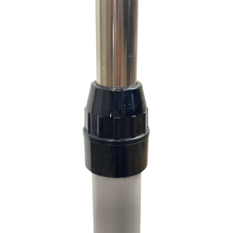 Close up of the adjustable height locking mechanism on a professional facial steamer