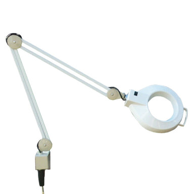 Joiken professional magnifying lamp with adjustable arm and white clamp for salon use