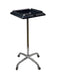 Professional Joiken Pulsar mobile salon workstation in black with stainless steel pole