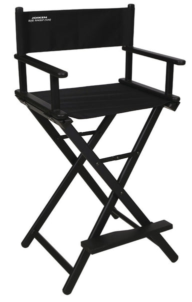Joiken Rose professional black portable makeup chair with footrest and backrest for salon use